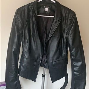 Black leather jacket